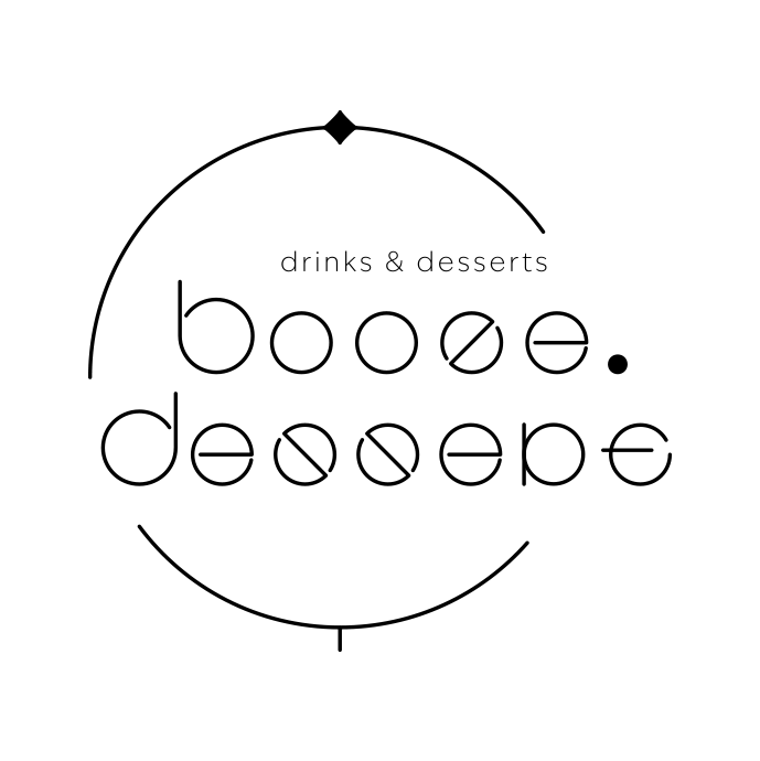 お酒とデザートのお店のロゴデザイン